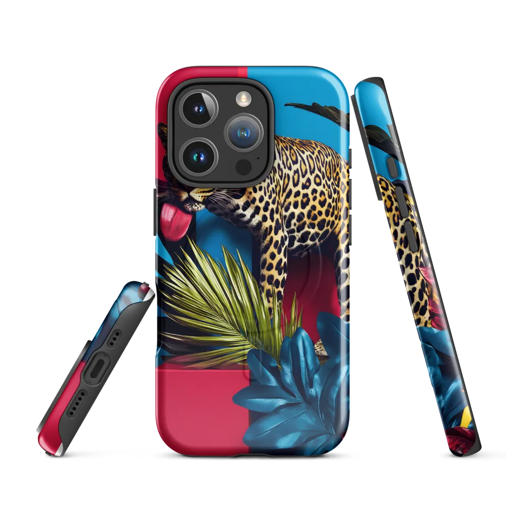 Playful Leopard in Vibrant Paradise