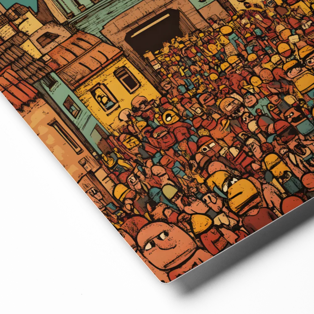The Quirky City Gathering | Metal Print | 8″×10″