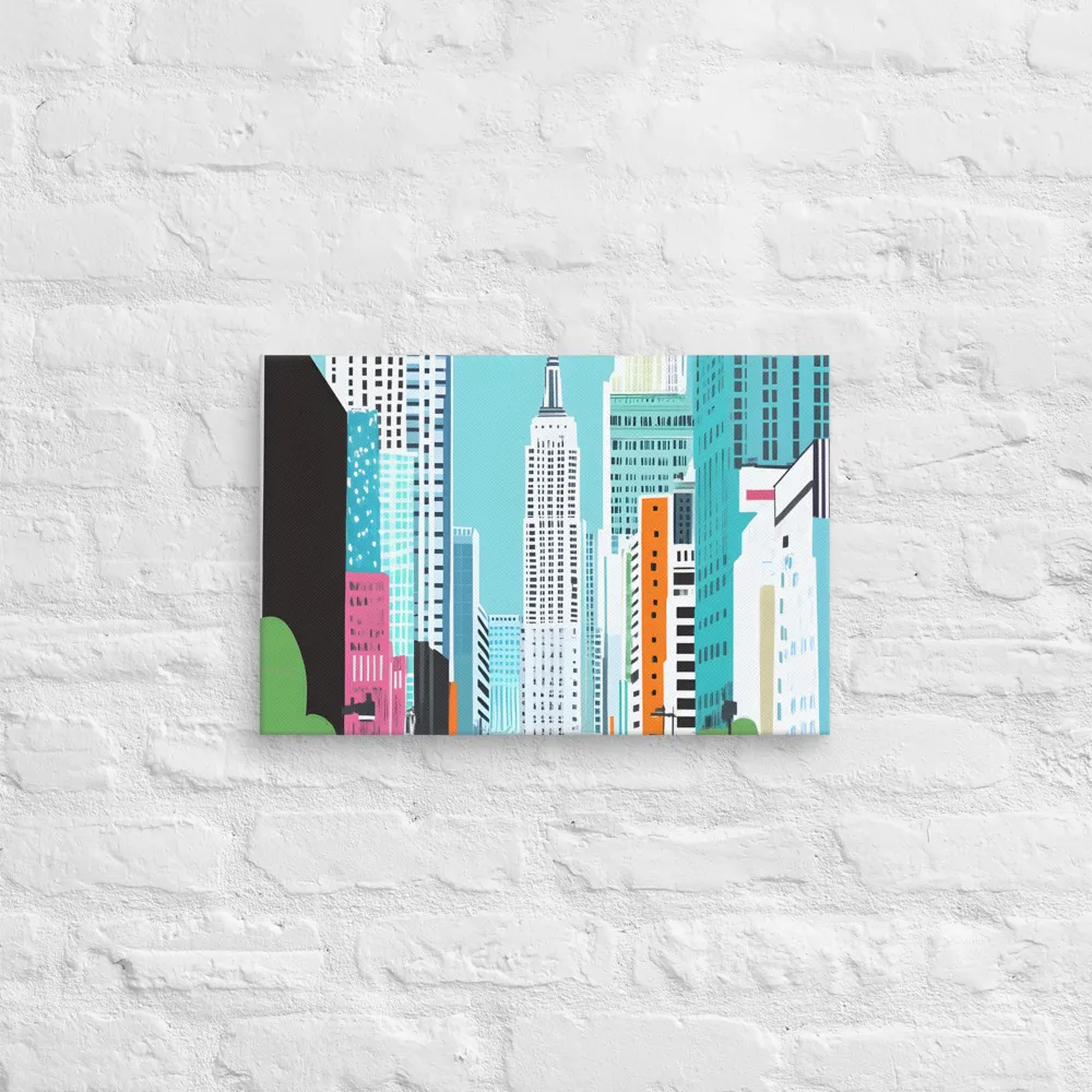 Urban Symphony: A Modern Cityscape | Canvas | 12″×18″