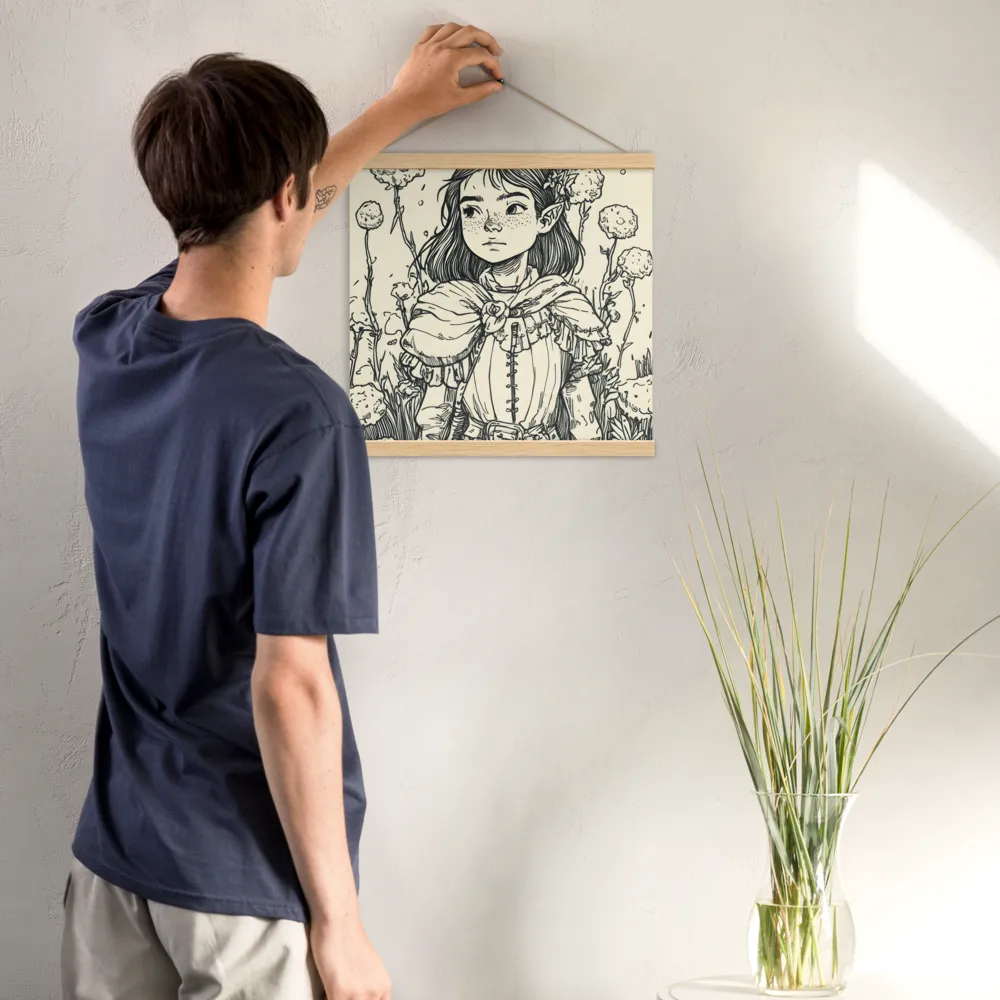 A Young Guardian of Nature | Poster With Oak Wood Hanger | 16″×16″