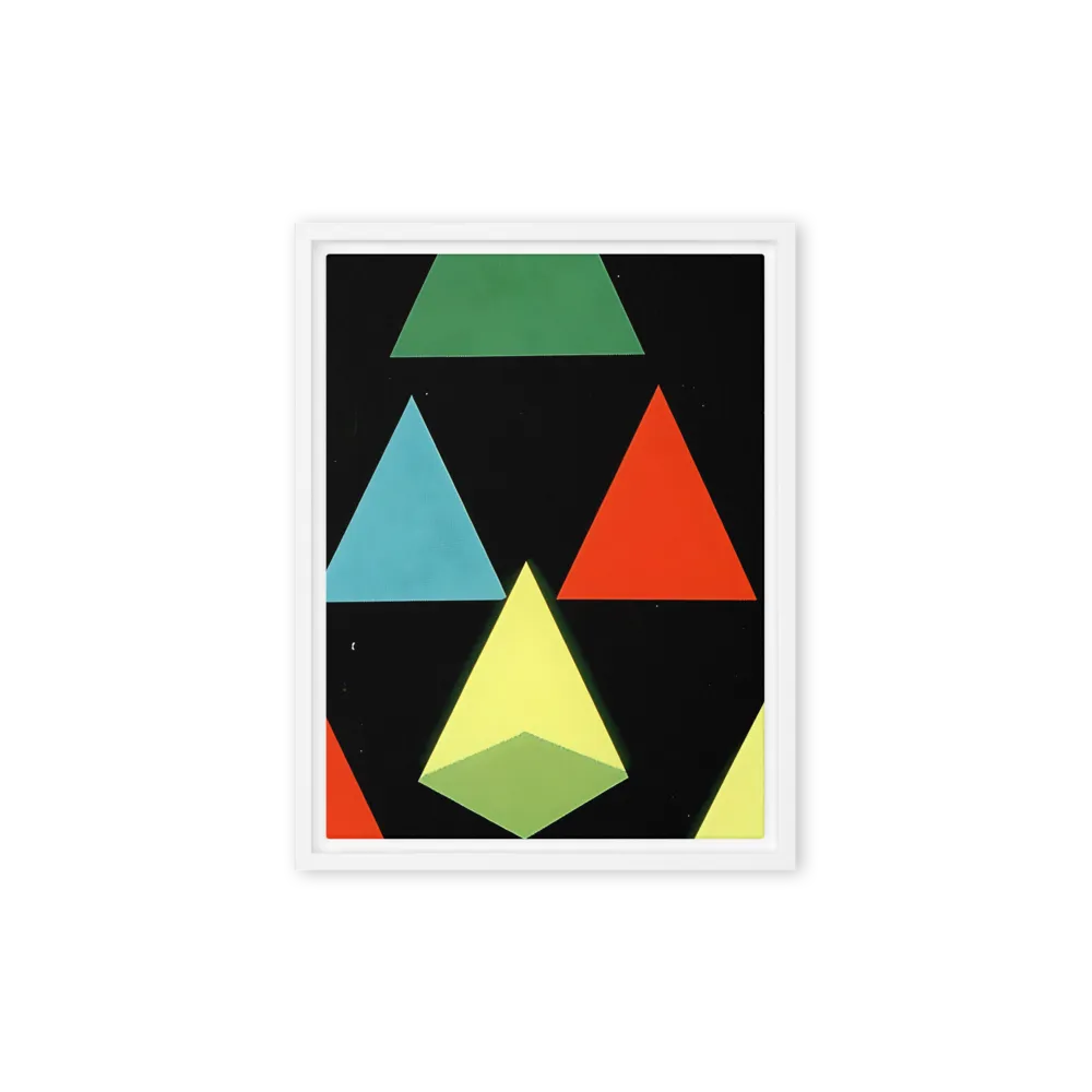 Geometric Harmony in Color | Canvas with White Frame | 9″×12″