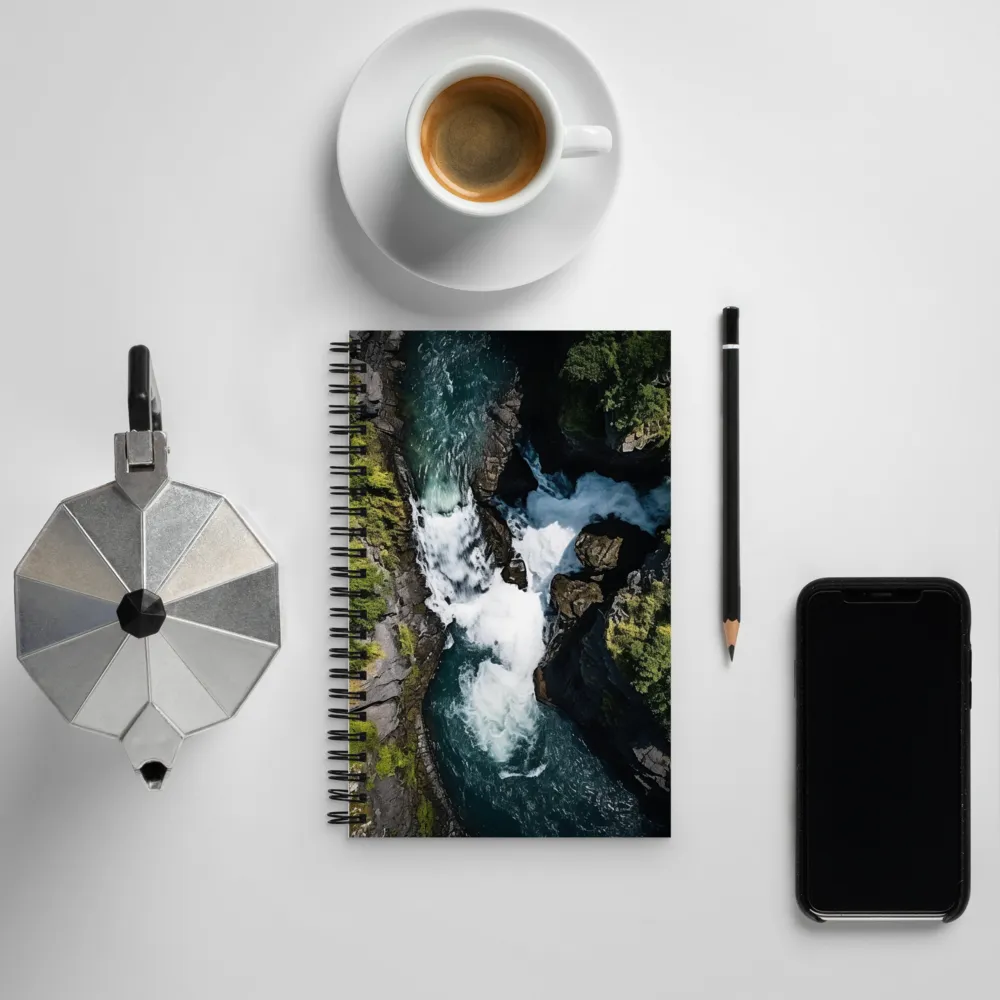 Eternal Flow: The Serene Cascade | Spiral Notebook