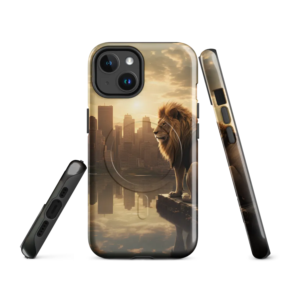 The Lion's Gaze Over the Urban Symphony