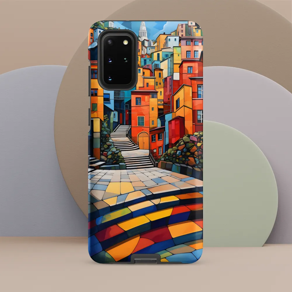 Vibrant Village: A Cubist Journey