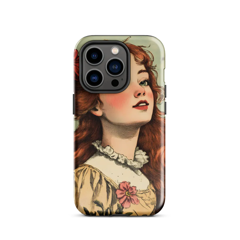 Whimsical Portrait of a Flower-Adorned Girl