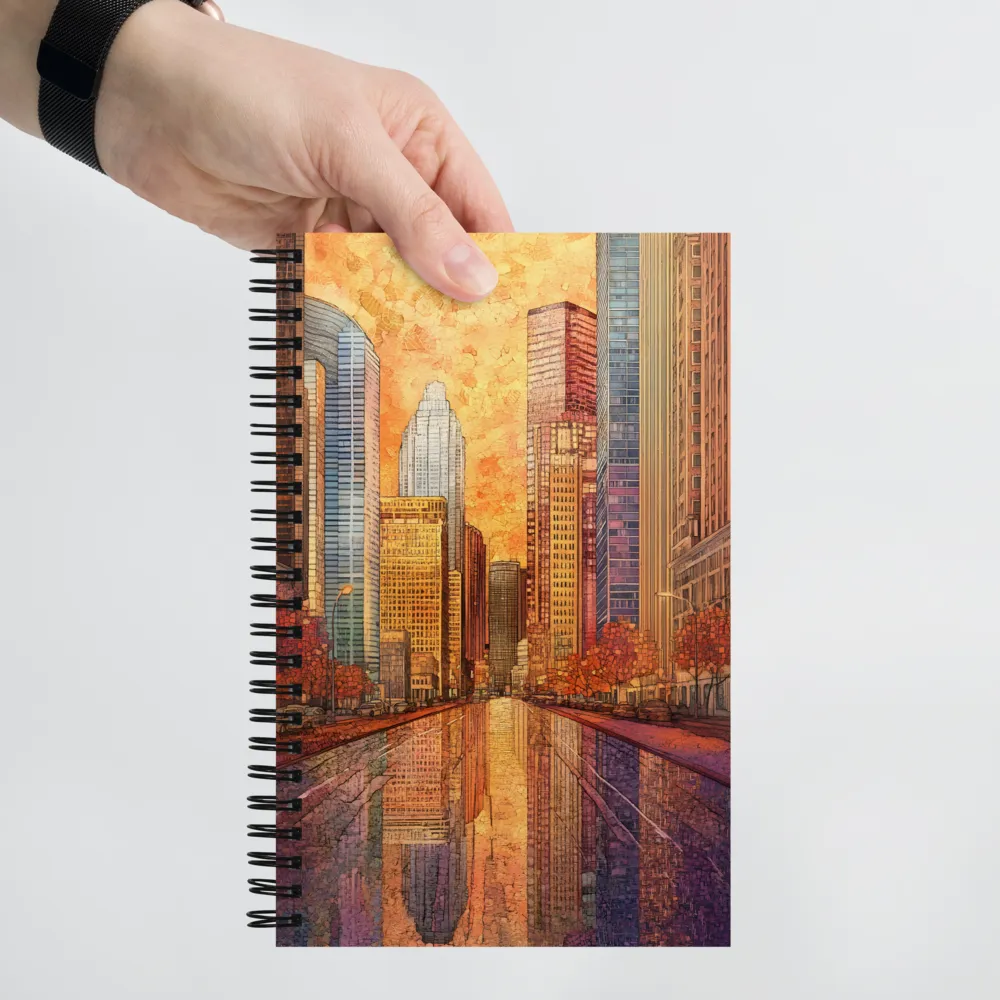 Reflections of a Vibrant City | Spiral Notebook