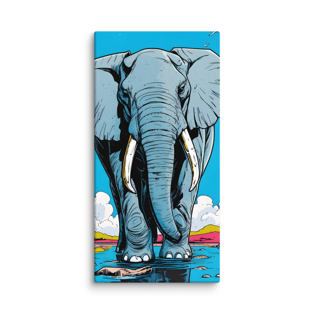 Majestic Presence: The Elephant | Canvas | 20″×40″