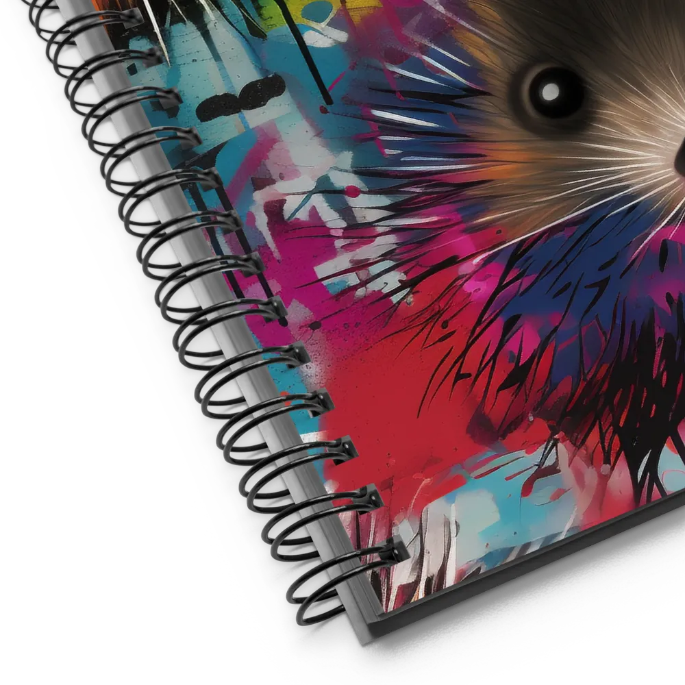 Whimsical Hedgehogs in a Kaleidoscopic Wonderland | Spiral Notebook