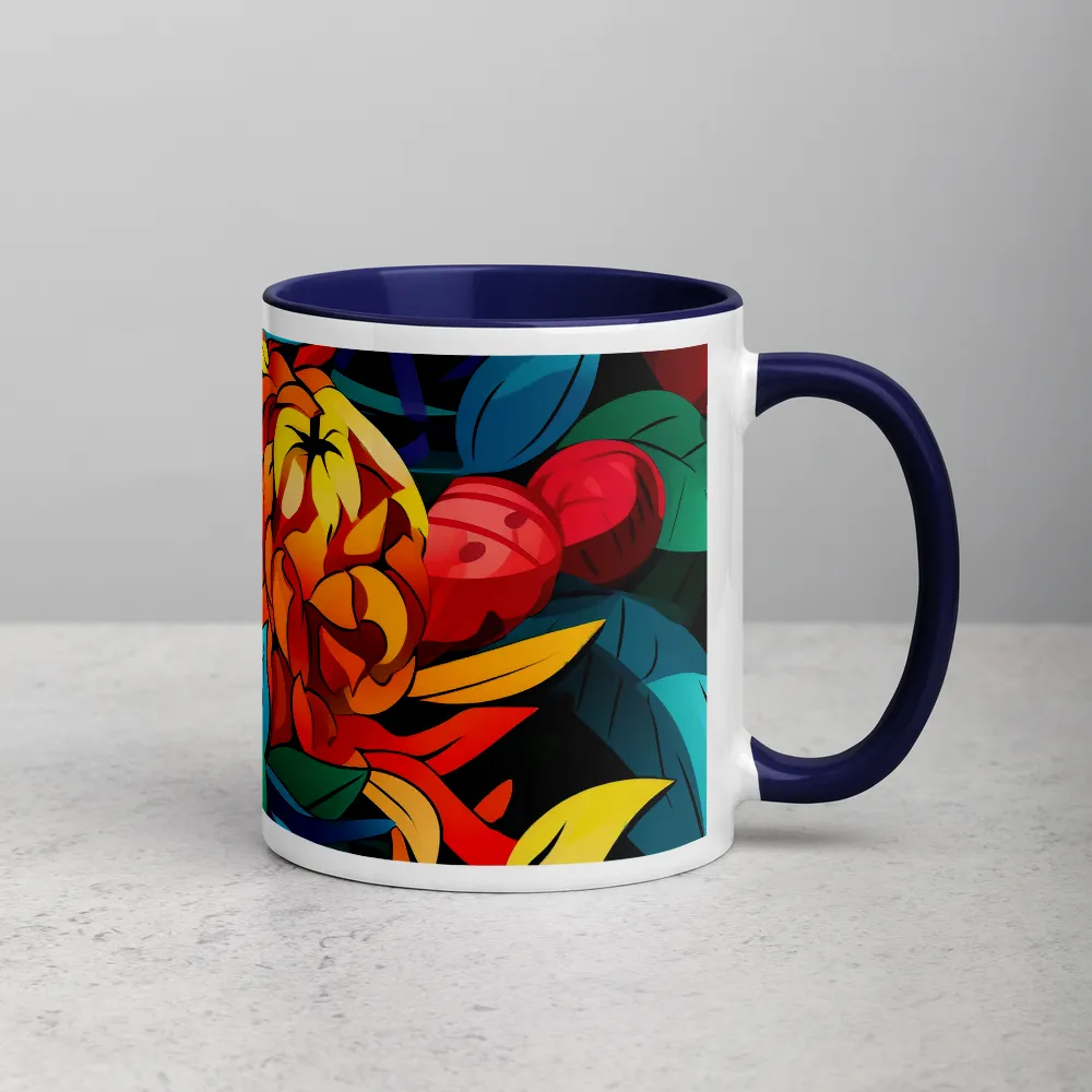 Colorful Flower and Fruit Arrangement | Mug