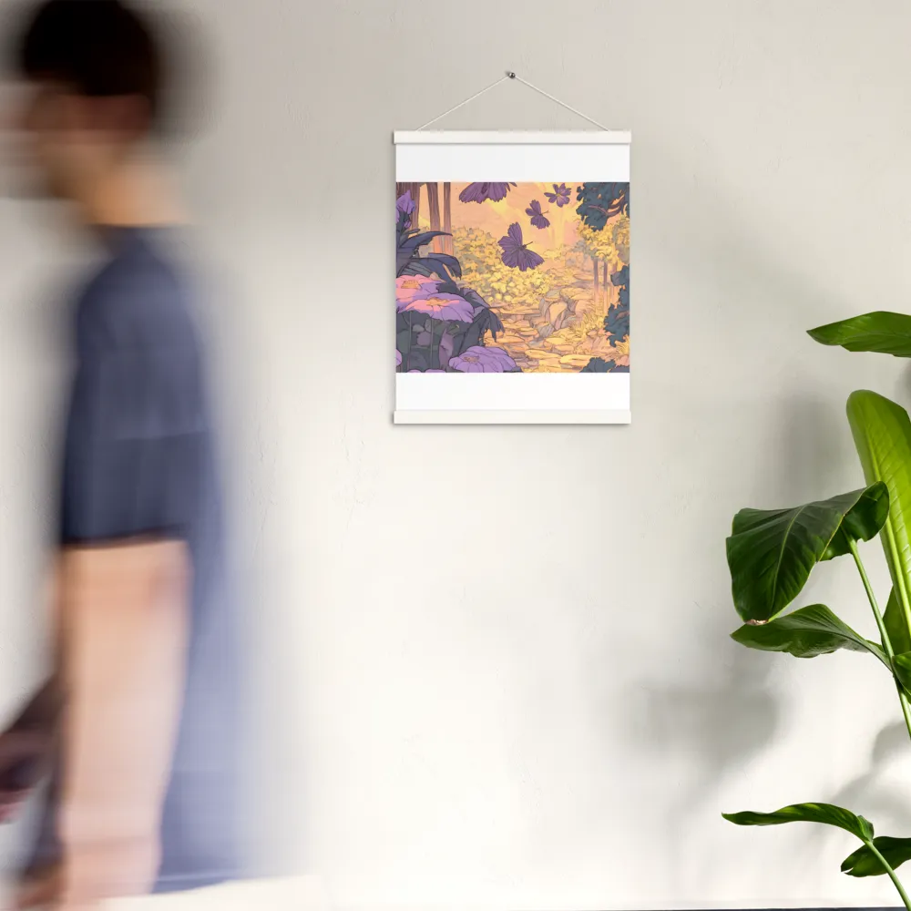 A Serene Dance of Butterflies | Poster With White Wood Hanger | 16″×20″
