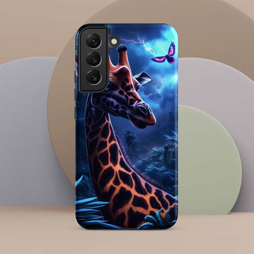 Mystical Giraffe in Twilight Jungle
