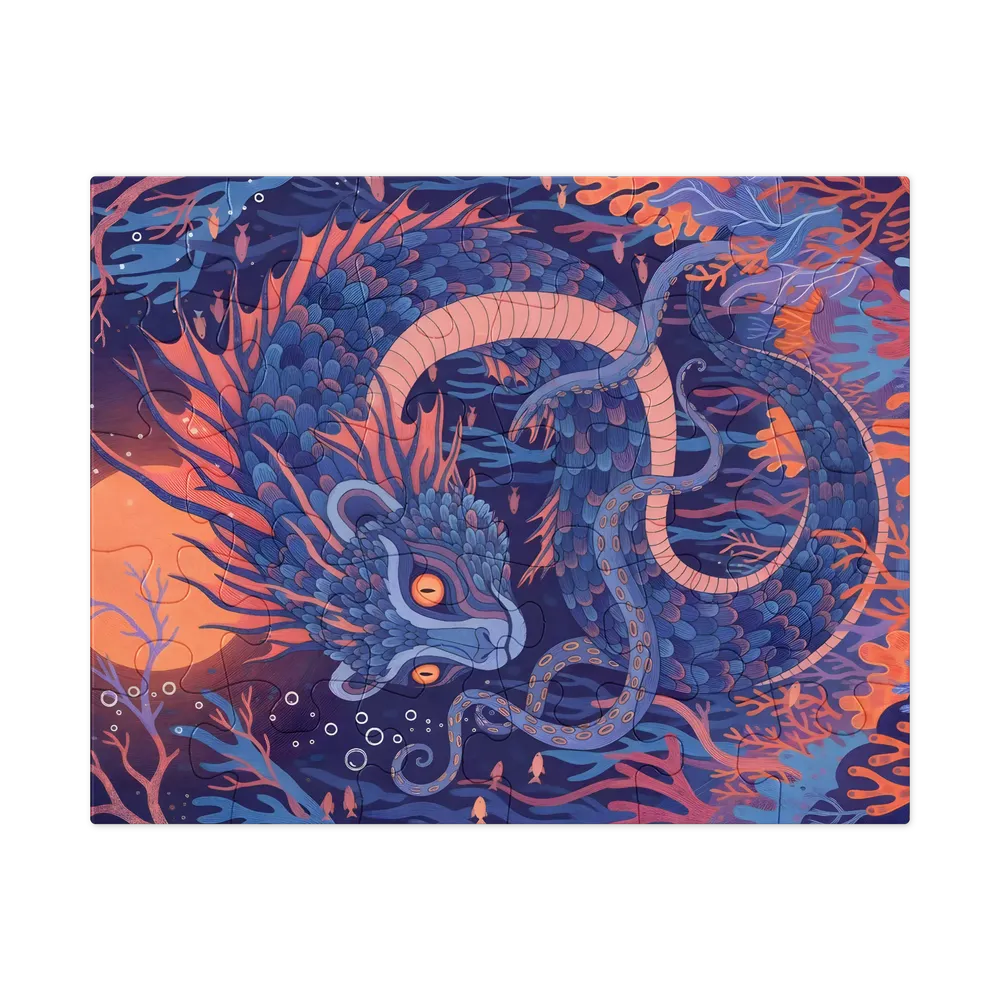 Moonlit Sea Serpent 
 Jigsaw Puzzle in Tin Box