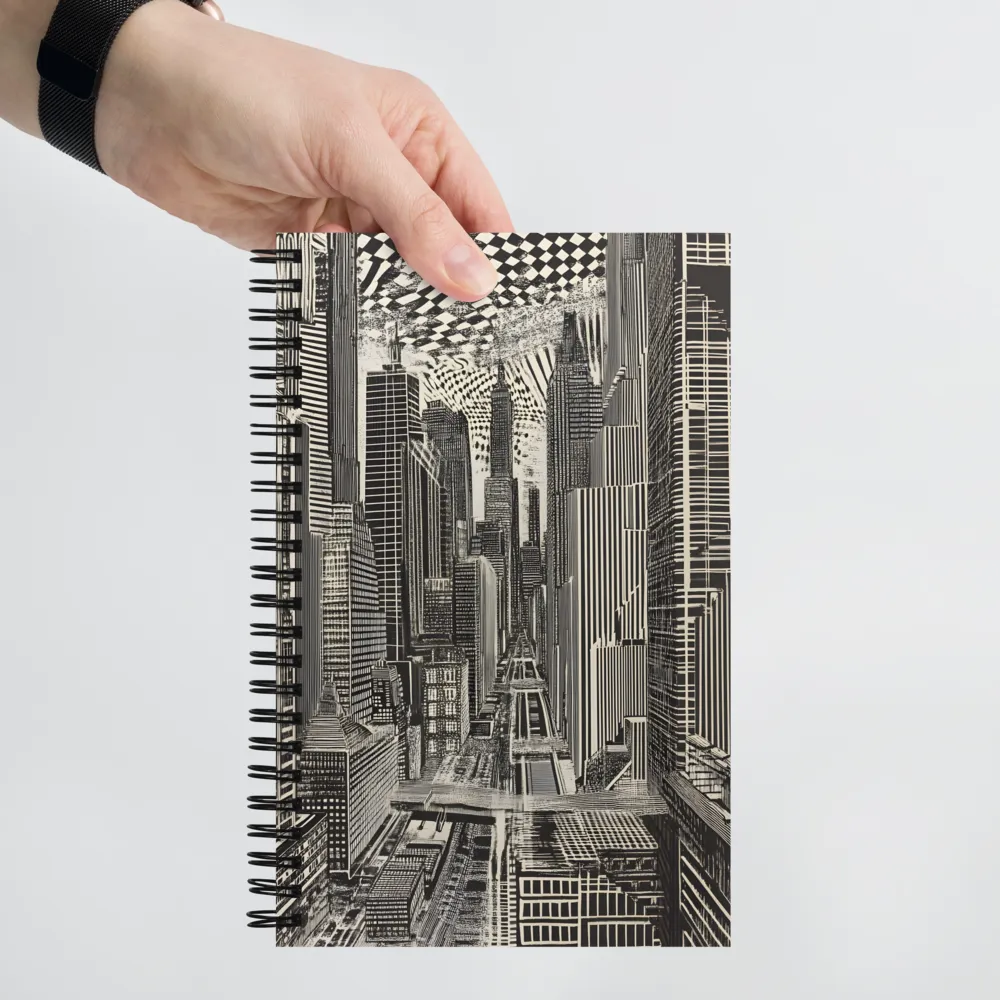 Urban Dreams: A Surreal Cityscape | Spiral Notebook