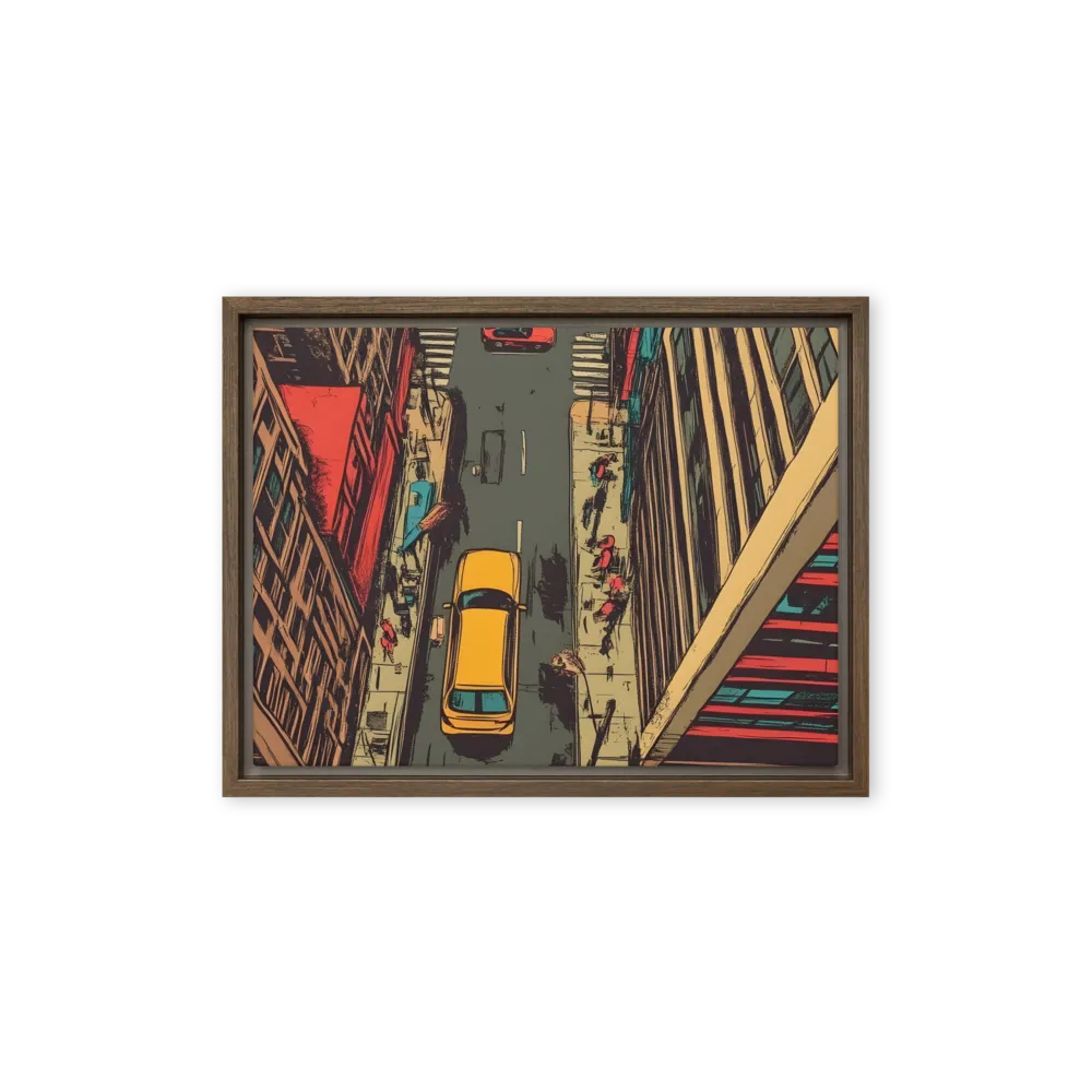 Urban Symphony | Canvas with Brown Frame | 12″×16″