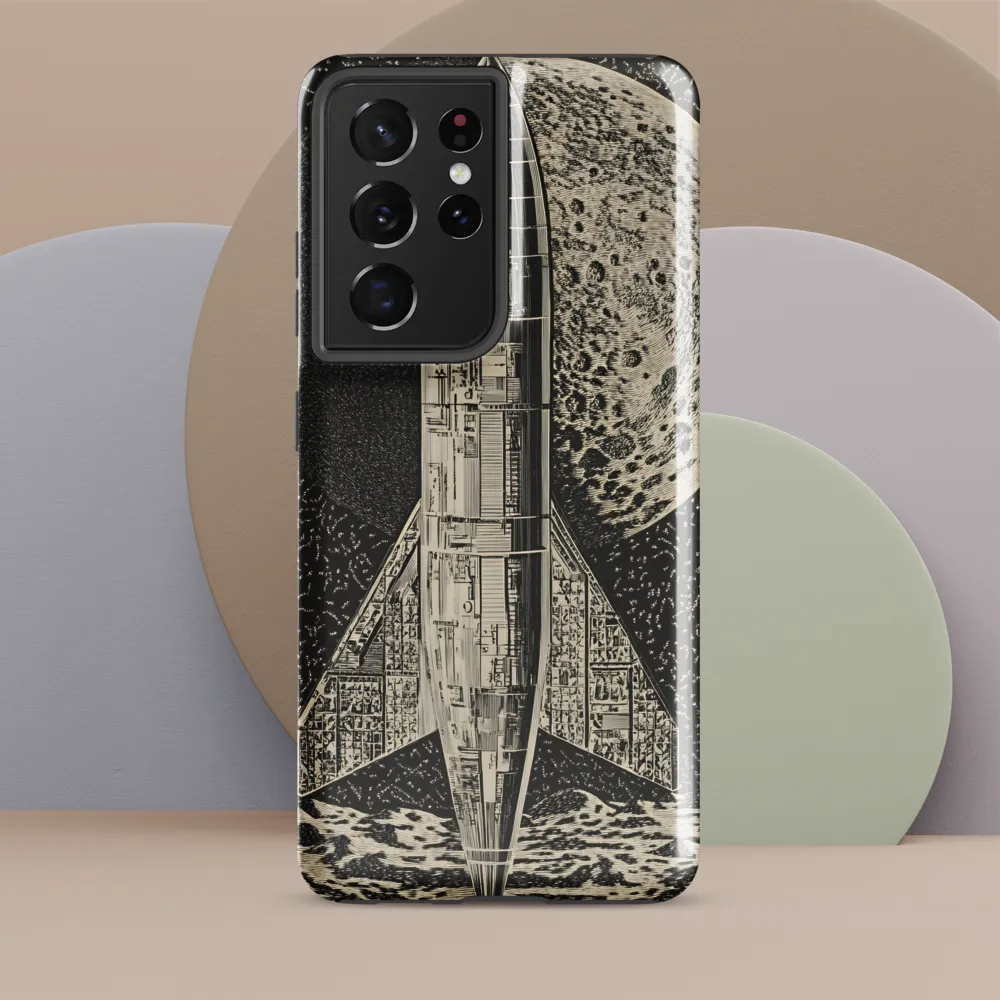 Journey to the Moon | Phone Case |  S21 Ultra | Tough Case | Glossy