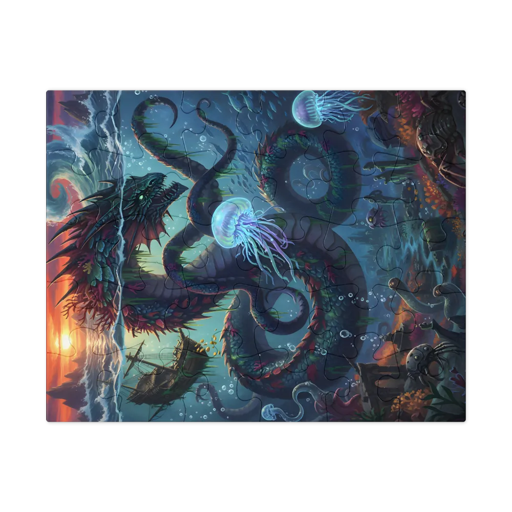 Leviathan Beneath the Waves 
 Jigsaw Puzzle in Tin Box