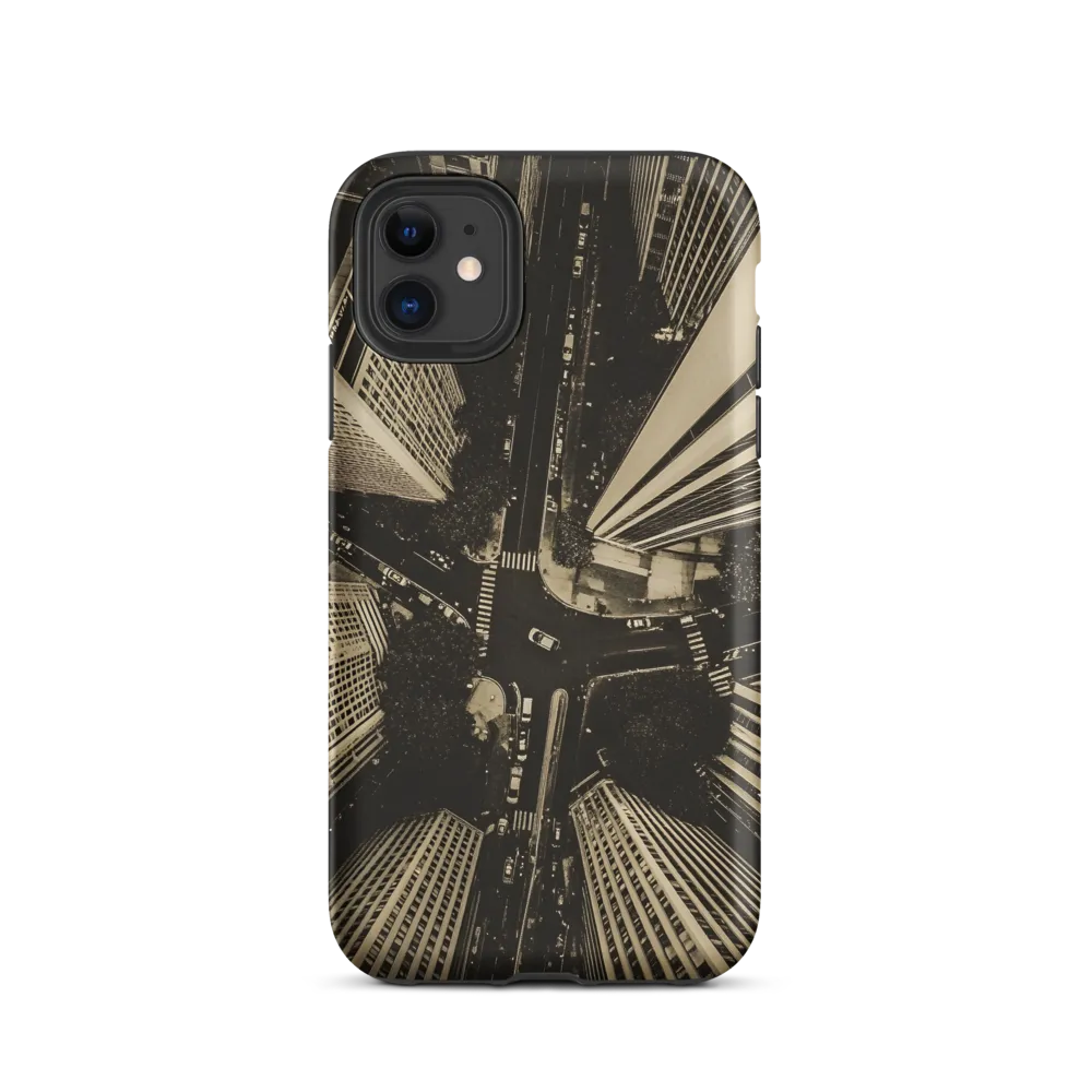 Urban Symphony: Aerial Perspective of City Life | Phone Case |  11 | Tough Case | Matte