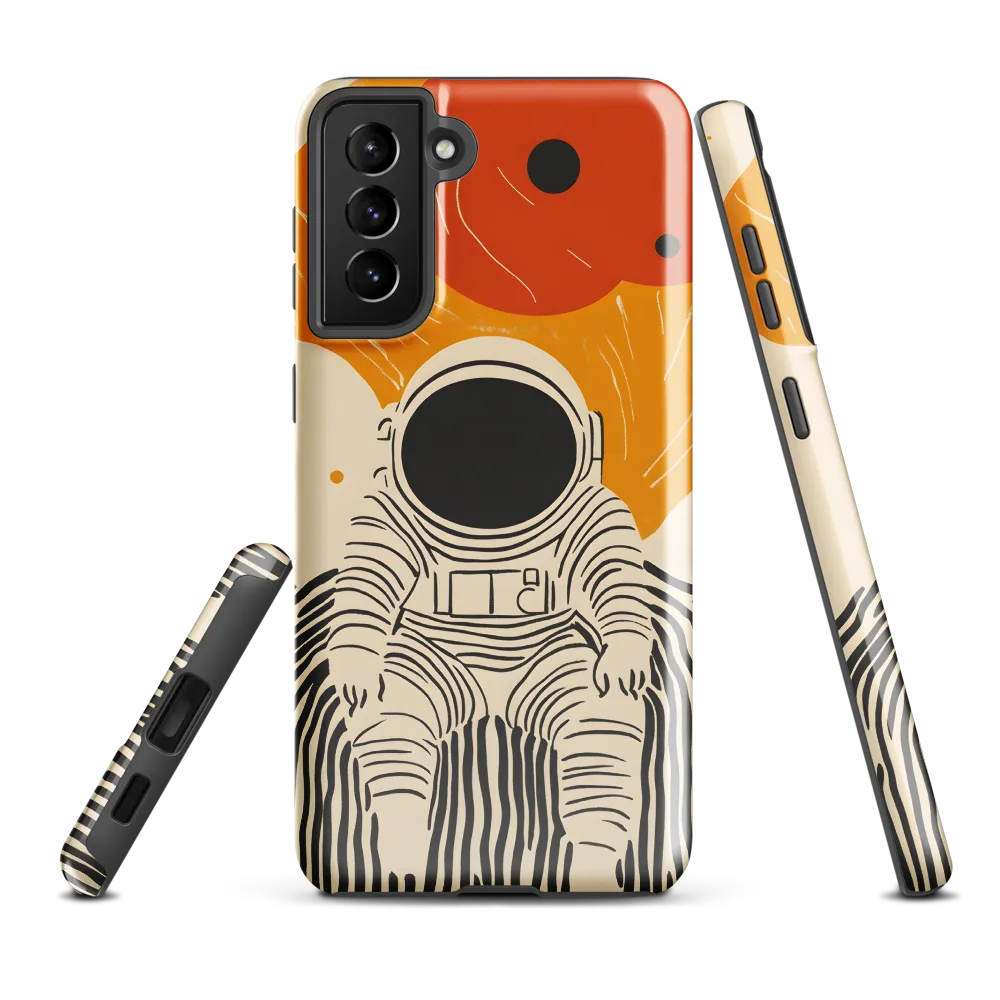 Astronaut in Cosmic Thoughts | Phone Case |  S21 Plus | Tough Case | Glossy