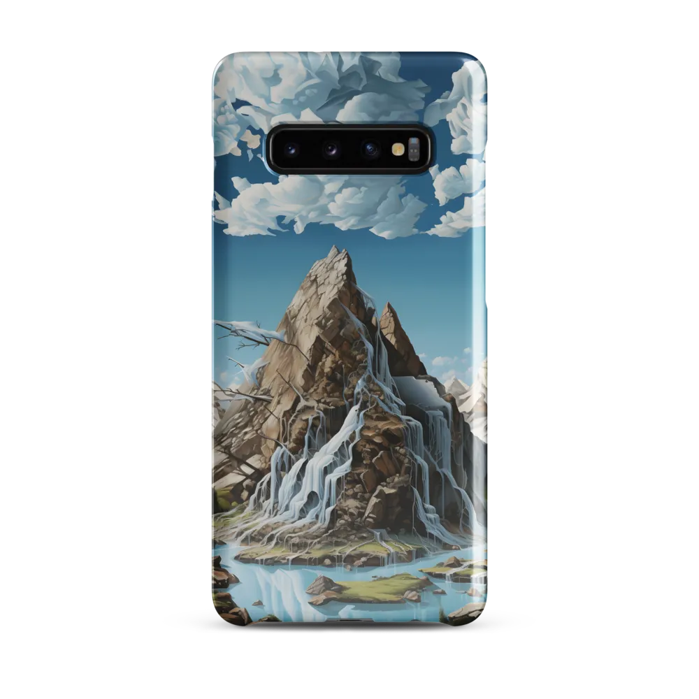 Majestic Cascade: A Mountain Masterpiece | Phone Case |  S10 Plus | Snap Case | Glossy