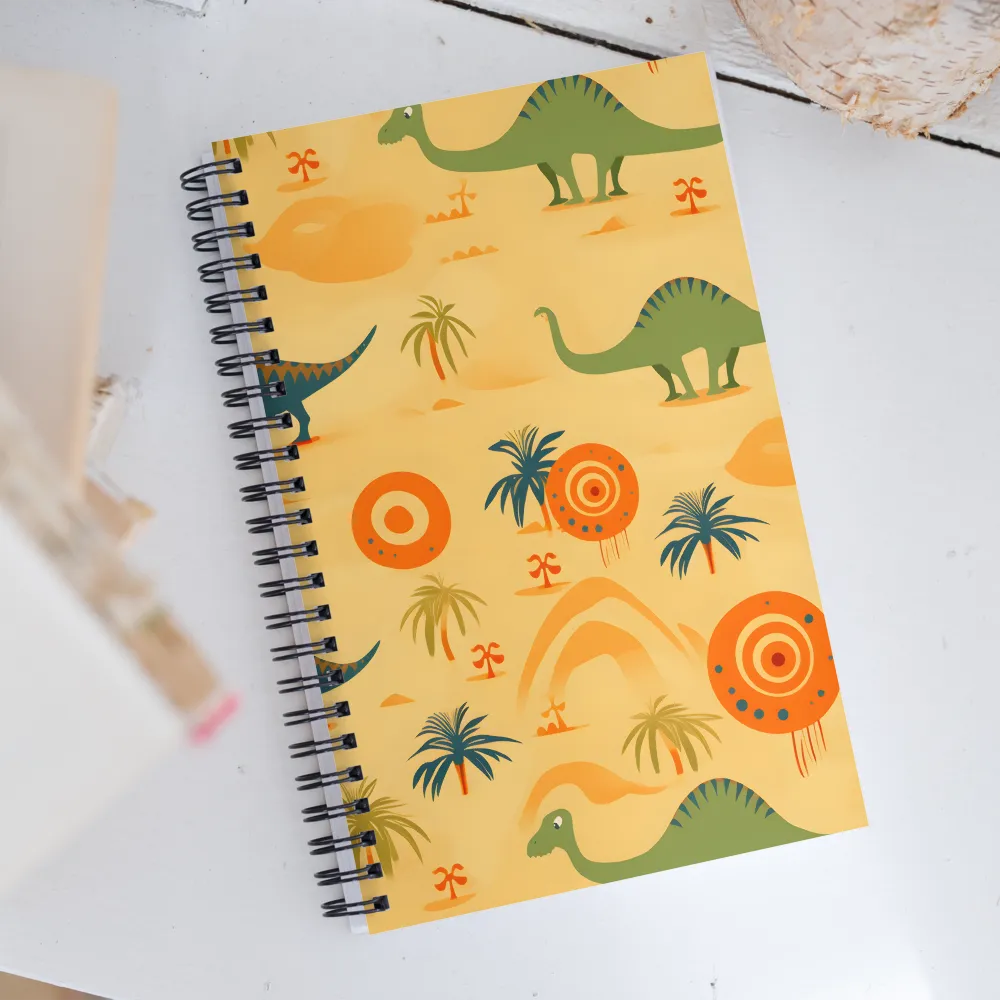 Dinosauria Delight: A Colorful Prehistoric Adventure | Spiral Notebook