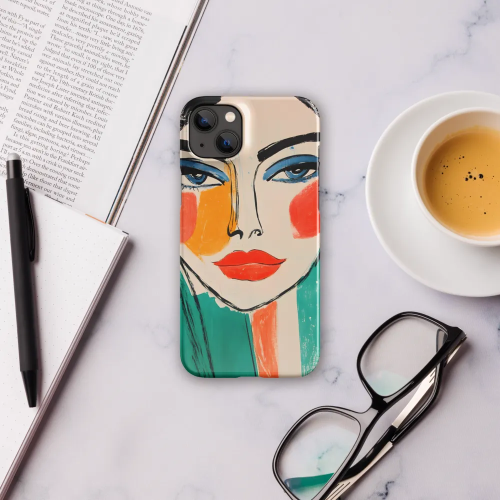 Vivid Portrait of a Modern Muse | Phone Case |  14 Plus | Snap Case | Glossy
