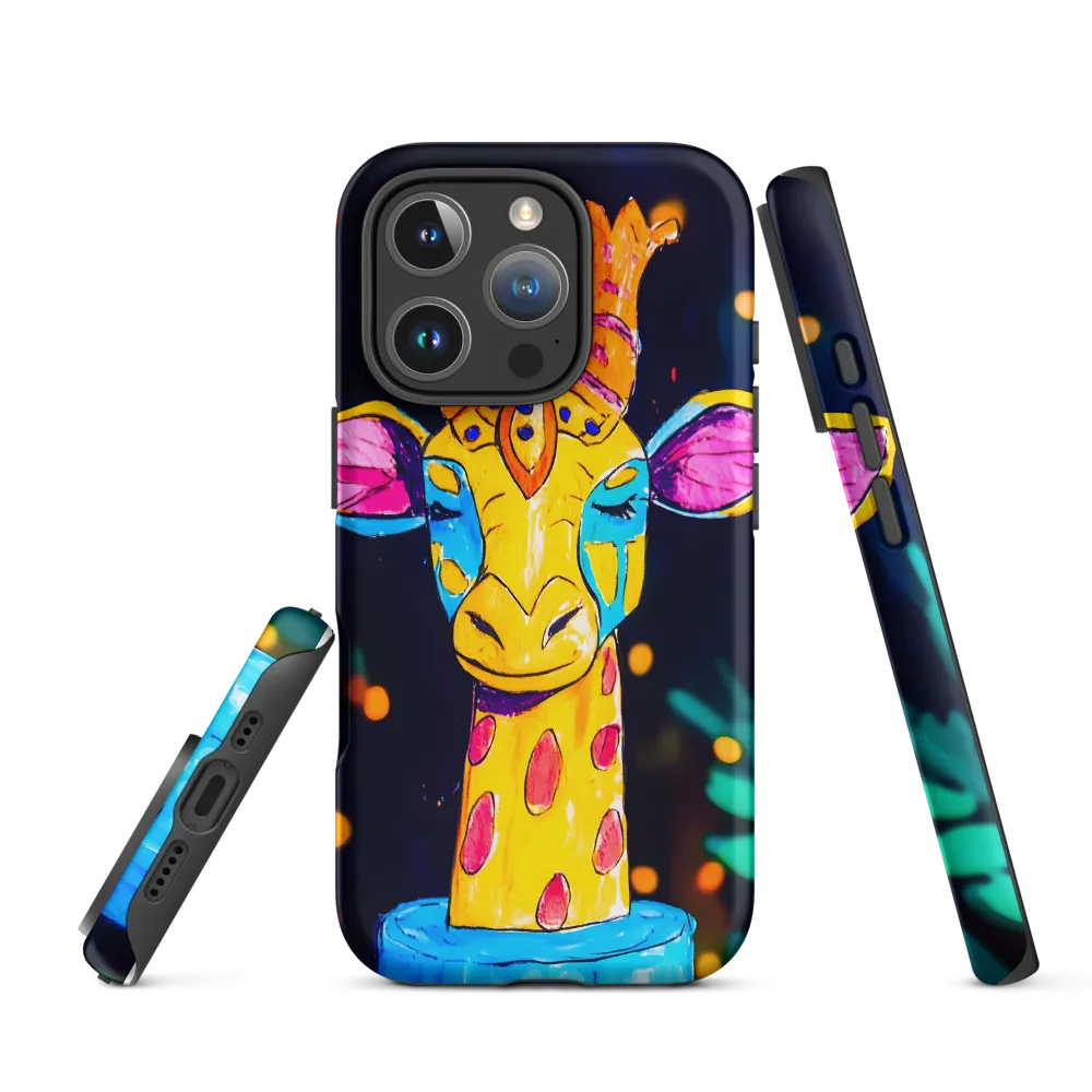 Whimsical Giraffe in Vibrant Colors