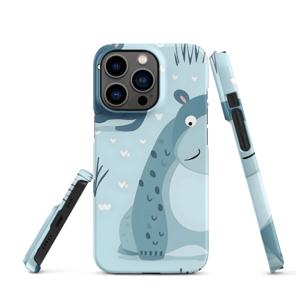 Whimsical Hippo Delight | Phone Case |  13 Pro | Snap Case | Matte