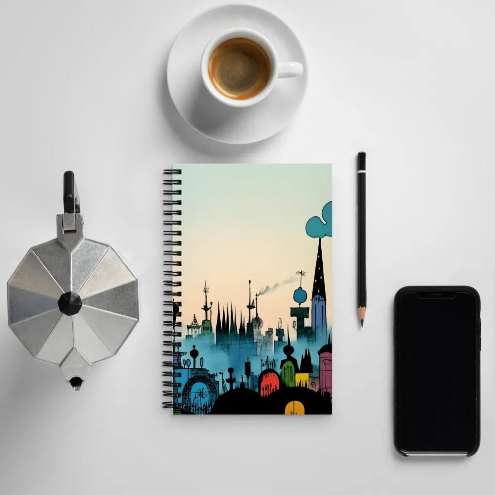 Whimsical Cityscape | Spiral Notebook