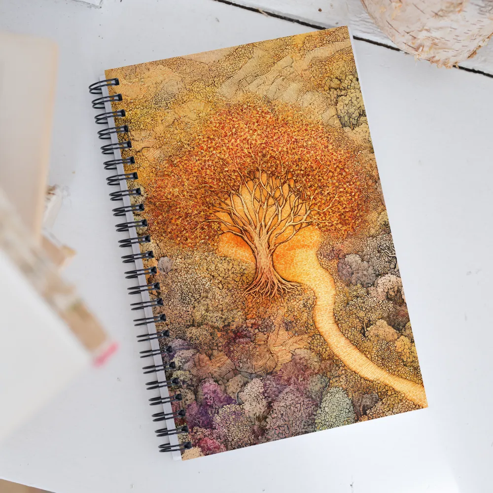 Pathway of Autumn Splendor | Spiral Notebook