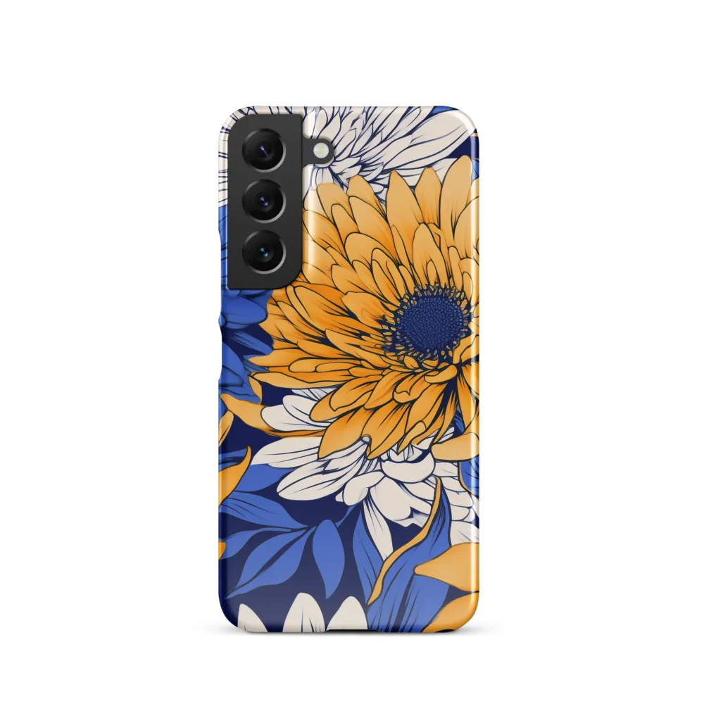 Floral Harmony in Blue and Yellow