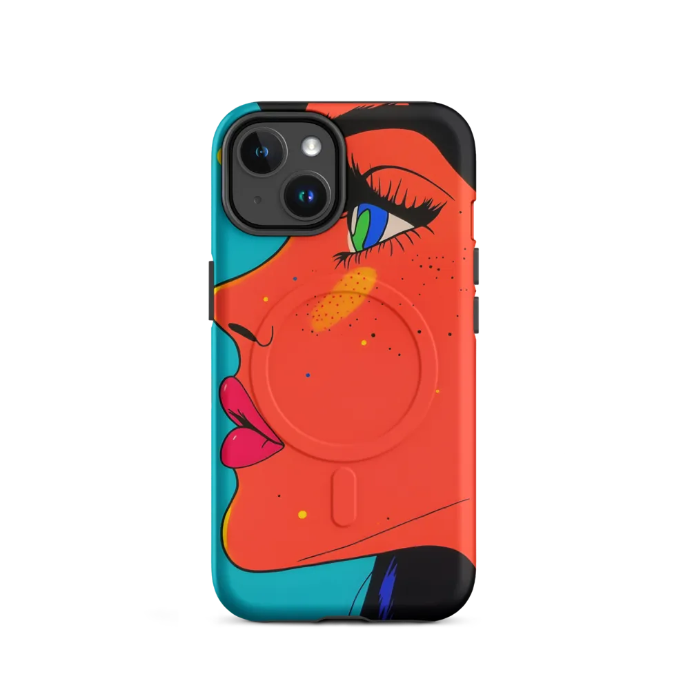 Vibrant Feminine Profile in Pop Art