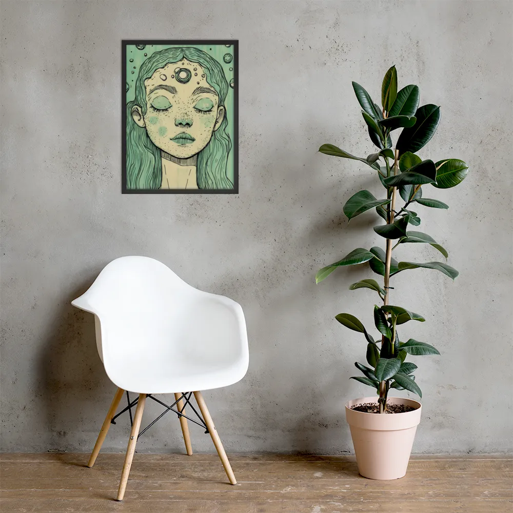 Beneath the Surface | Poster with Black Frame | 18″×24″