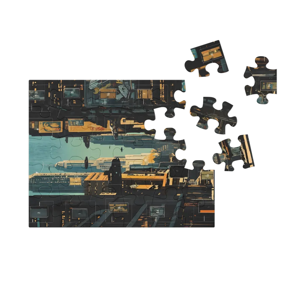 Skyway Metropolis 
 Jigsaw Puzzle in Tin Box