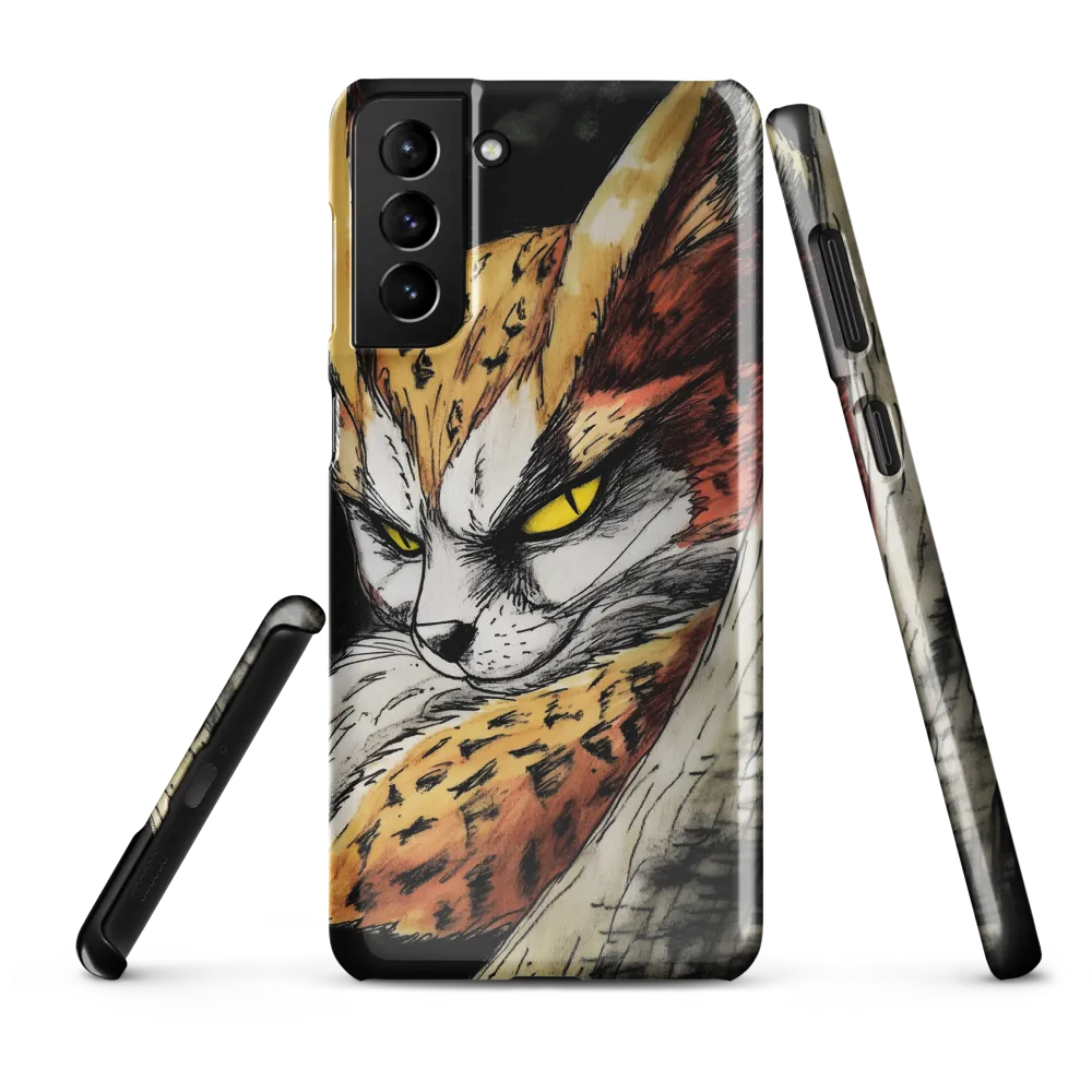 Fierce Gaze of the Wild Cat