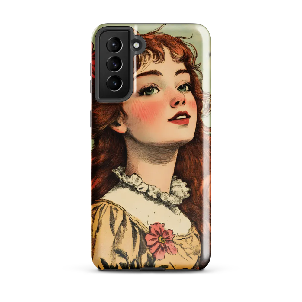 Whimsical Portrait of a Flower-Adorned Girl