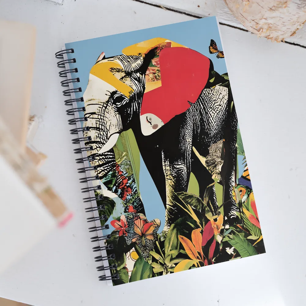 Harmony of Nature: The Elephant's Embrace | Spiral Notebook