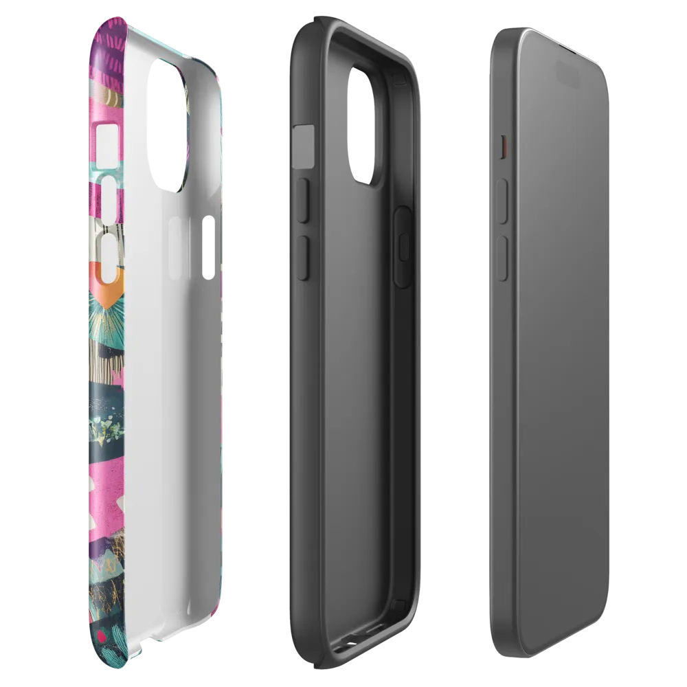 Whimsical Journey Through a Vibrant Landscape | Phone Case |  15 Plus | Tough Case | Glossy