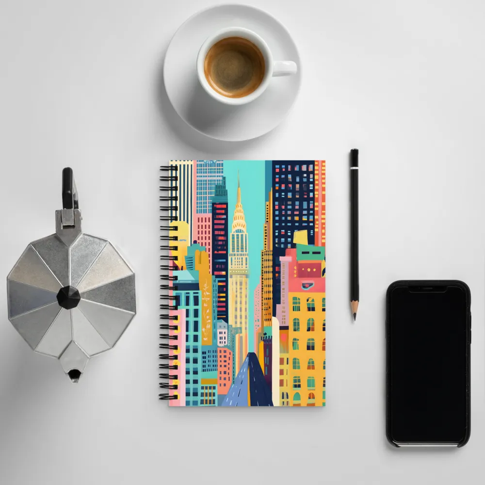 Vibrant Cityscape: A Modern Urban Journey | Spiral Notebook