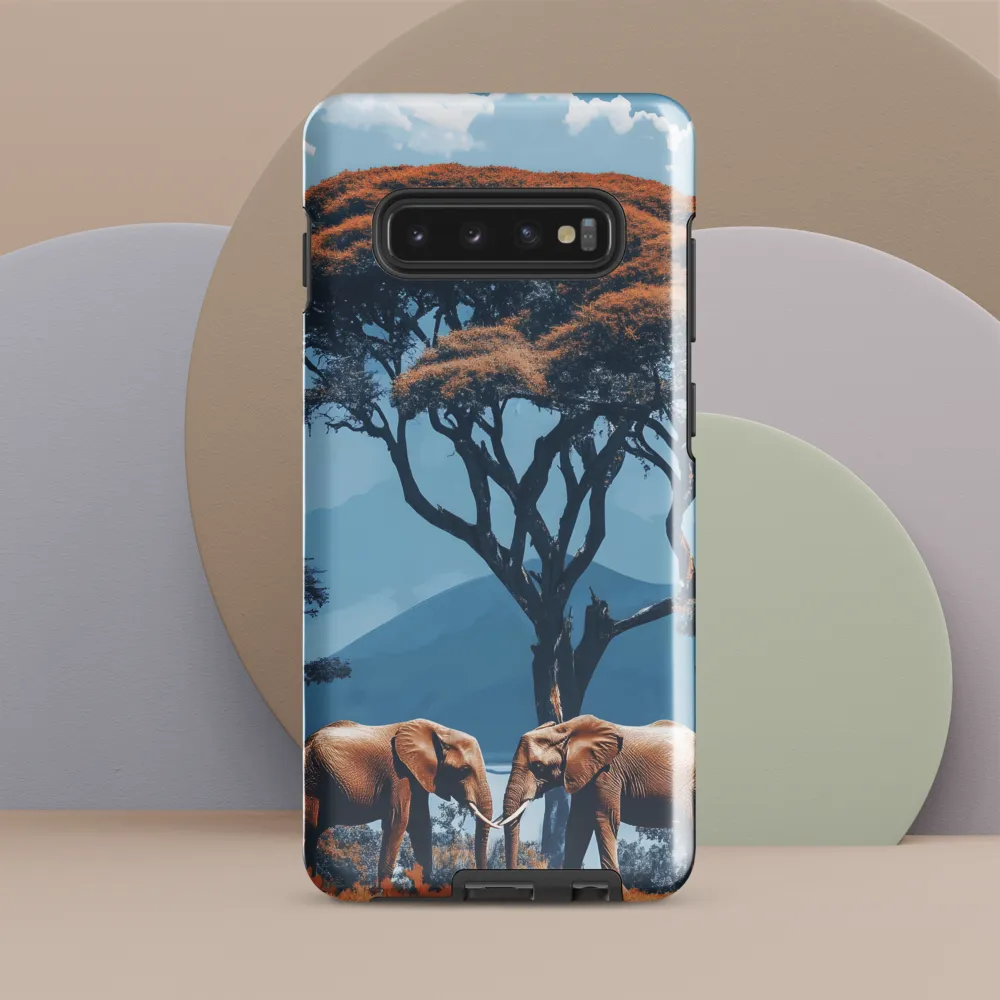 Elephants Amidst Serenity | Phone Case |  S10 Plus | Tough Case | Glossy