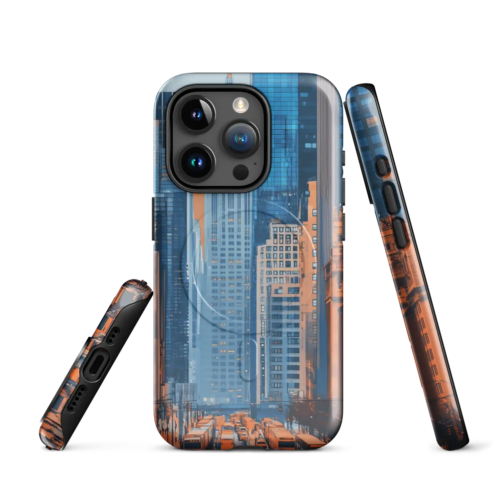 Urban Symphony in Blue and Orange
