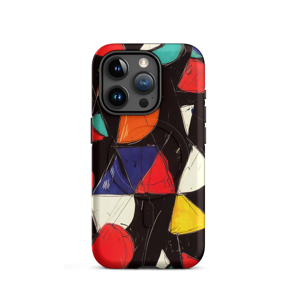 Vibrant Geometric Symphony | Phone Case |  15 Pro | MagSafe® Tough Case | Matte