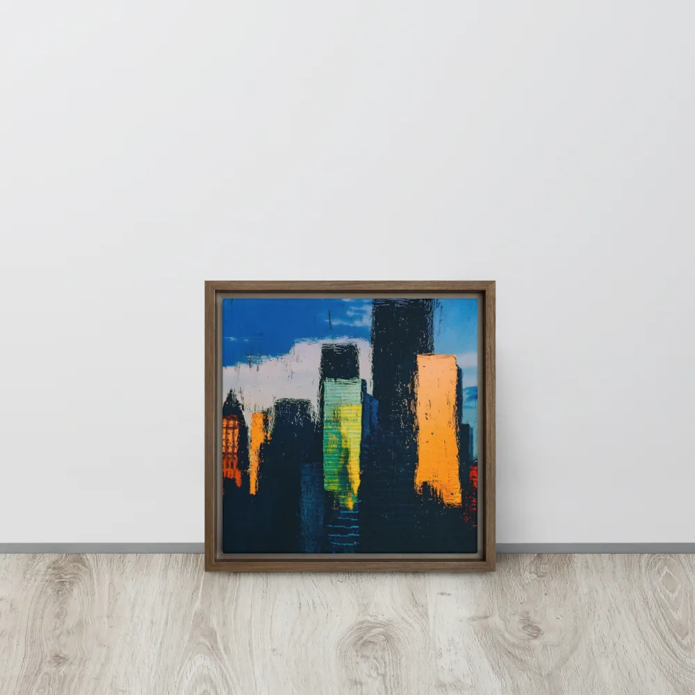Reflections of Tranquility | Canvas with Brown Frame | 12″×12″