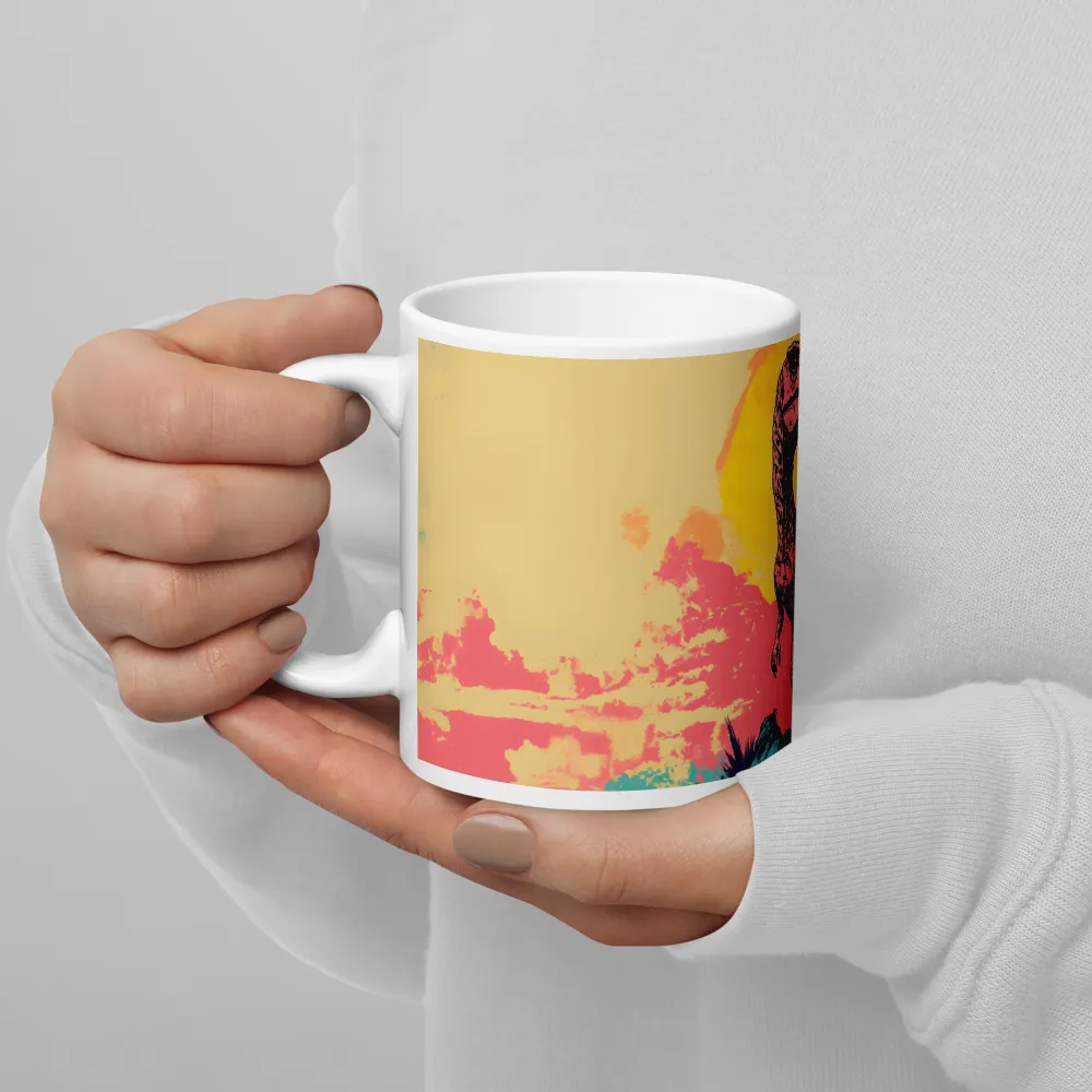 Majestic Dinosaur at Sunrise | Mugs | Multiple Sizes & Colors