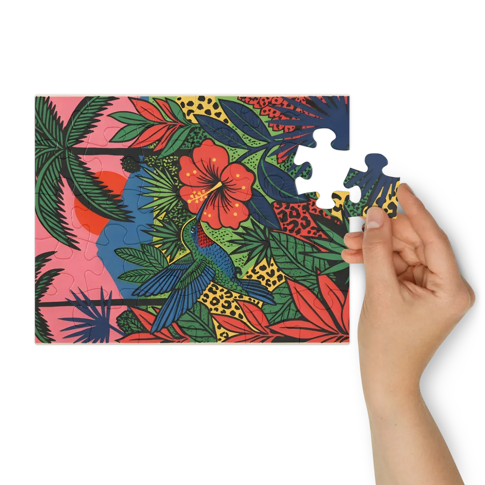 Tropical Hummingbird 
 Jigsaw Puzzle in Tin Box