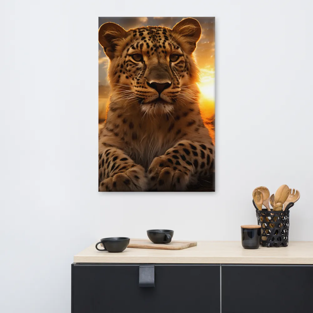 Regal Presence: The Leopard at Sunset