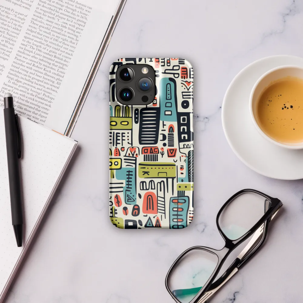Urban Whimsy: A Playful Cityscape | Phone Case |  15 Pro Max | Snap Case | Glossy