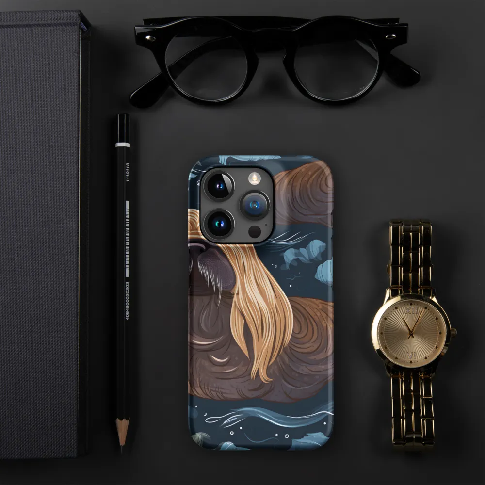 Whimsical Walruses in Deep Blue