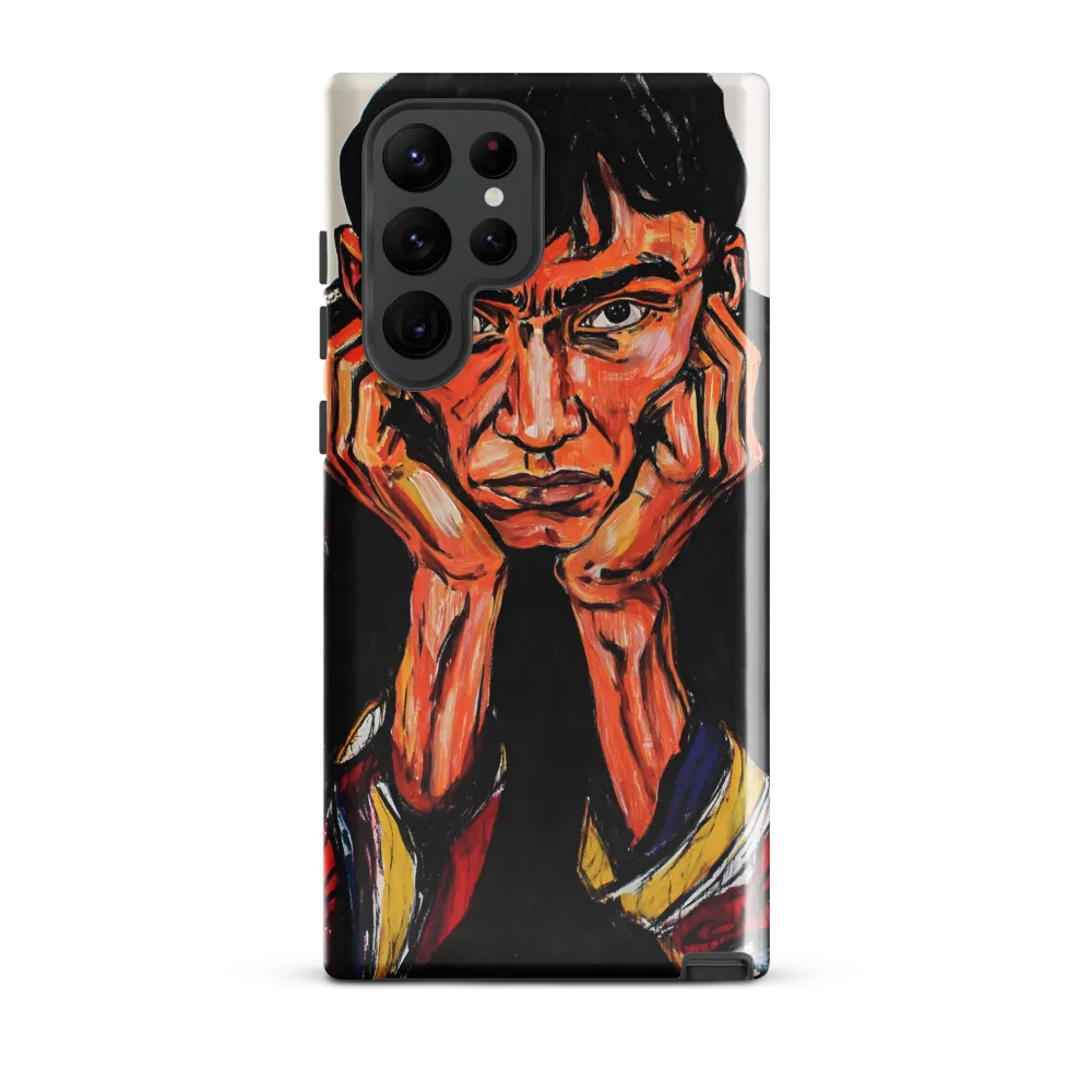 Contemplative Intensity: An Expressionist Portrait
