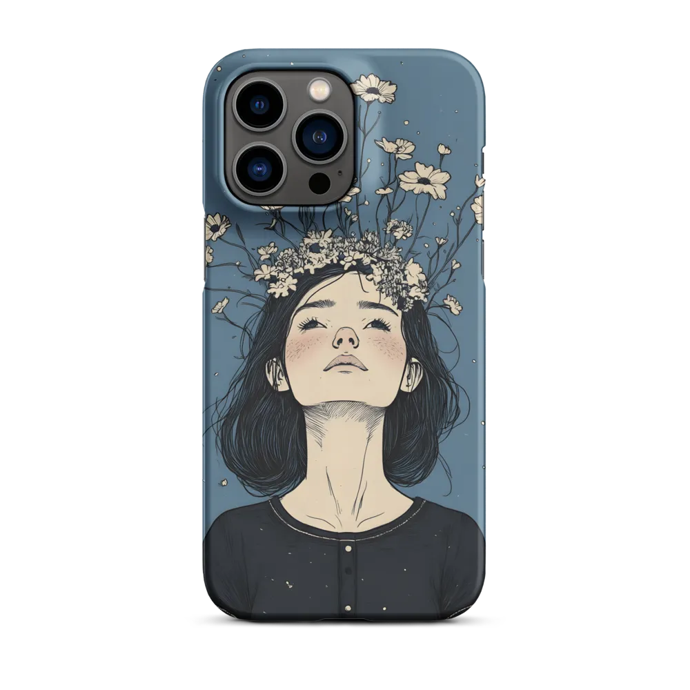 Floral Serenity: A Portrait of Tranquility | Phone Case |  14 Pro Max | Snap Case | Matte