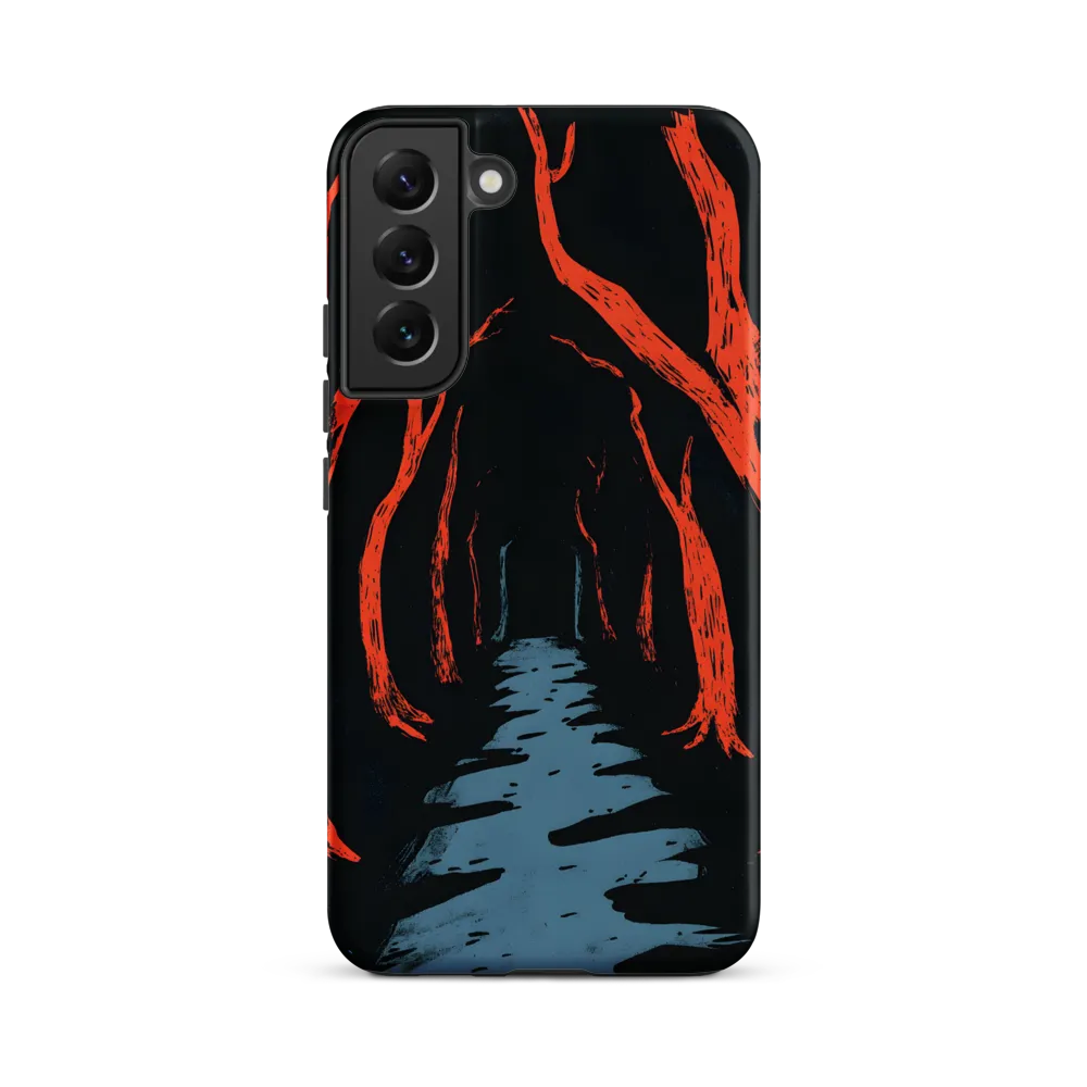 Corridor of Red Trunks